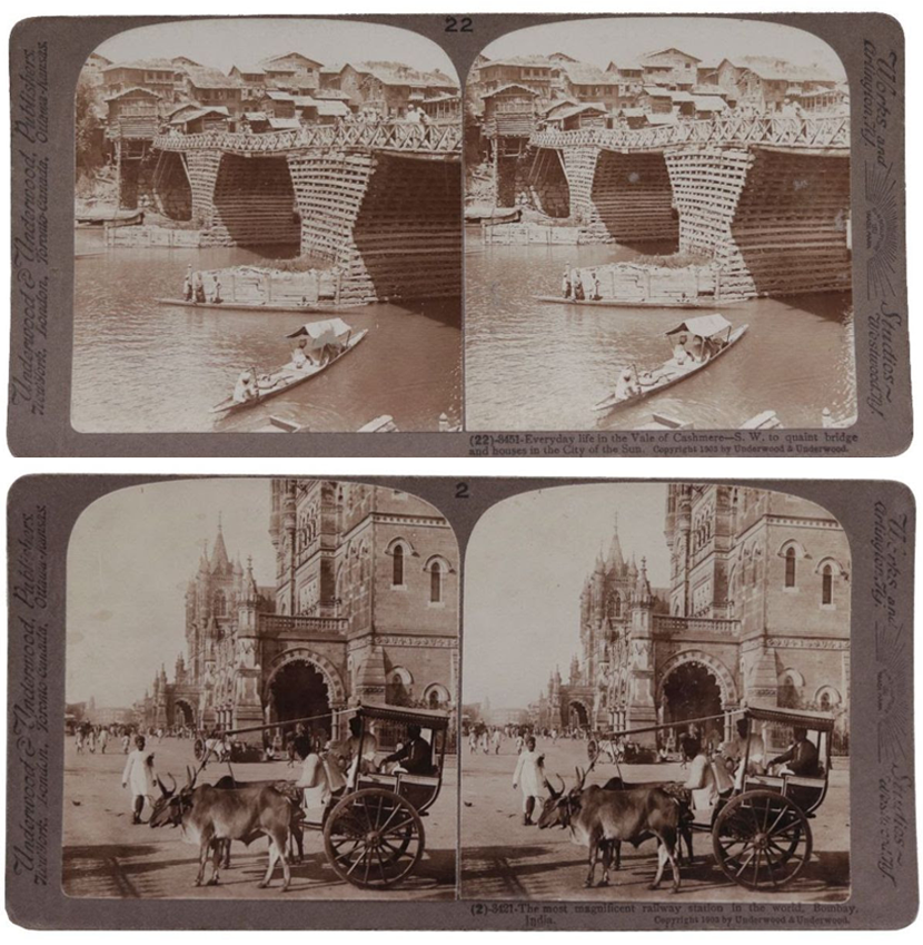 Stereoscope, 1901 and Stereographs, India, 1903.