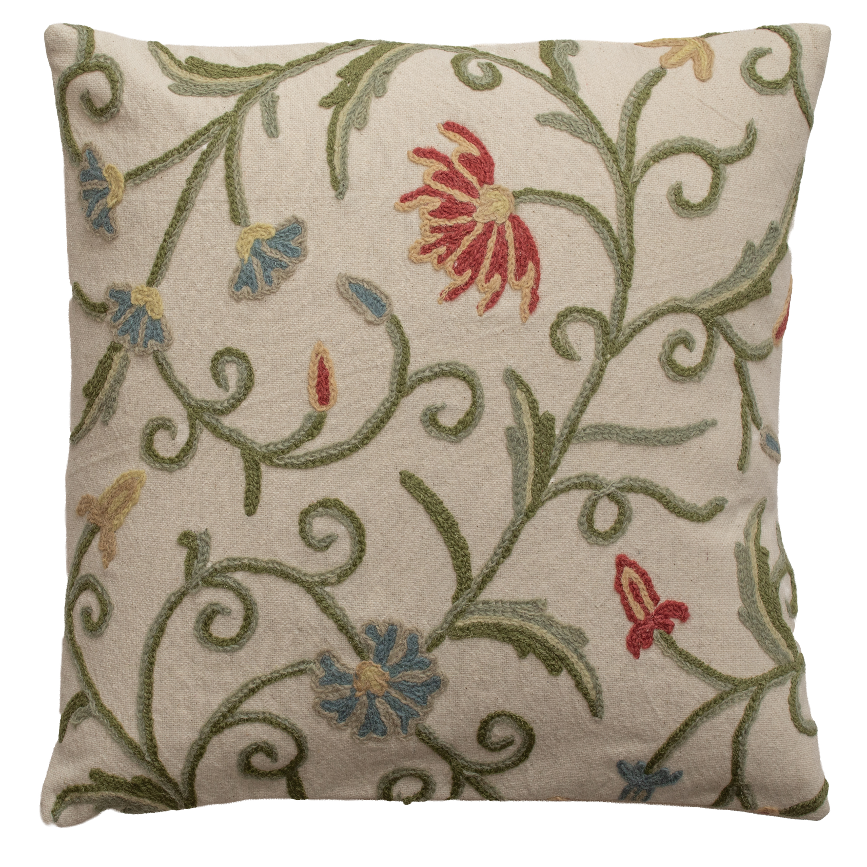 Gulmarg Crewel Cushion Cover