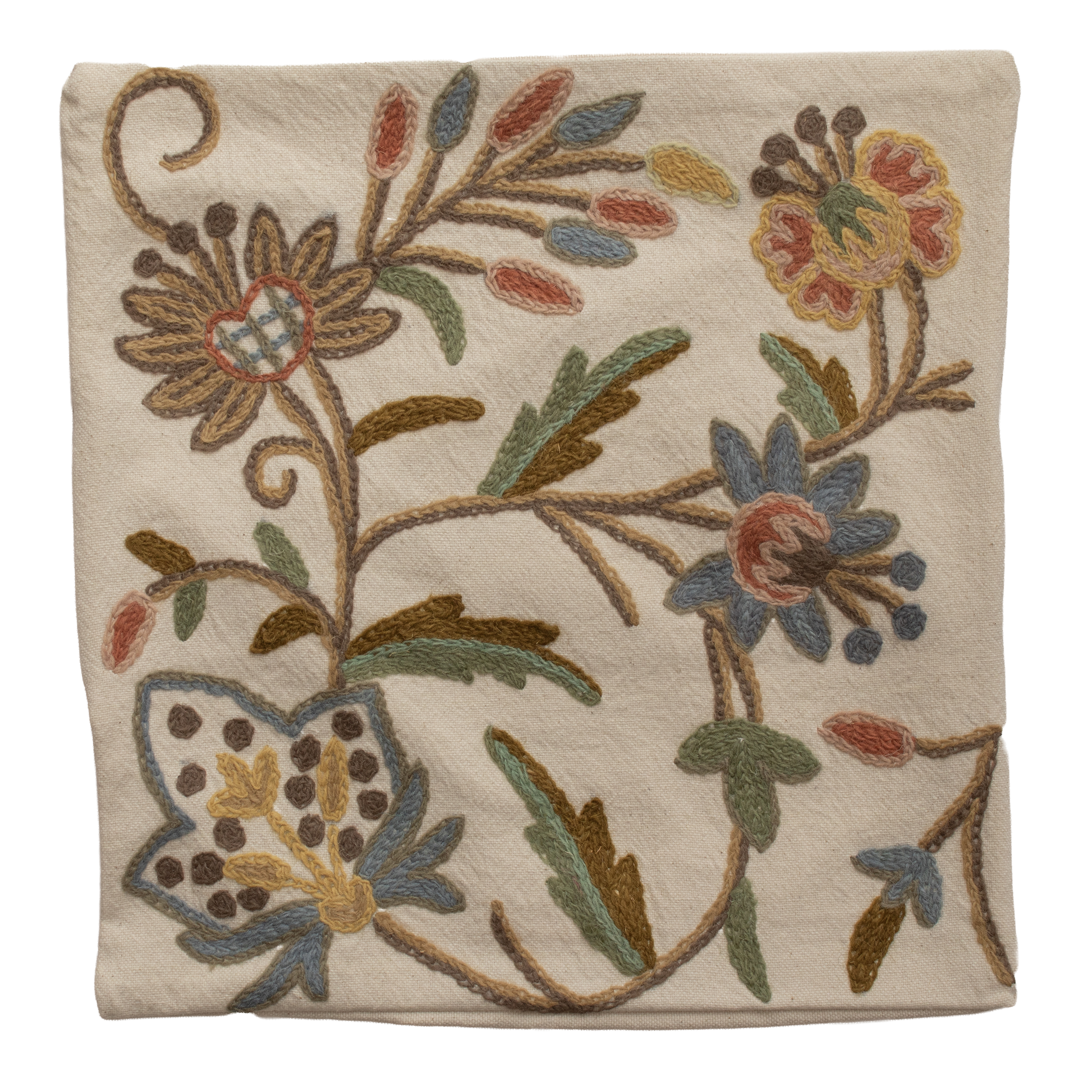 Shalimar Crewel Cushion Cover
