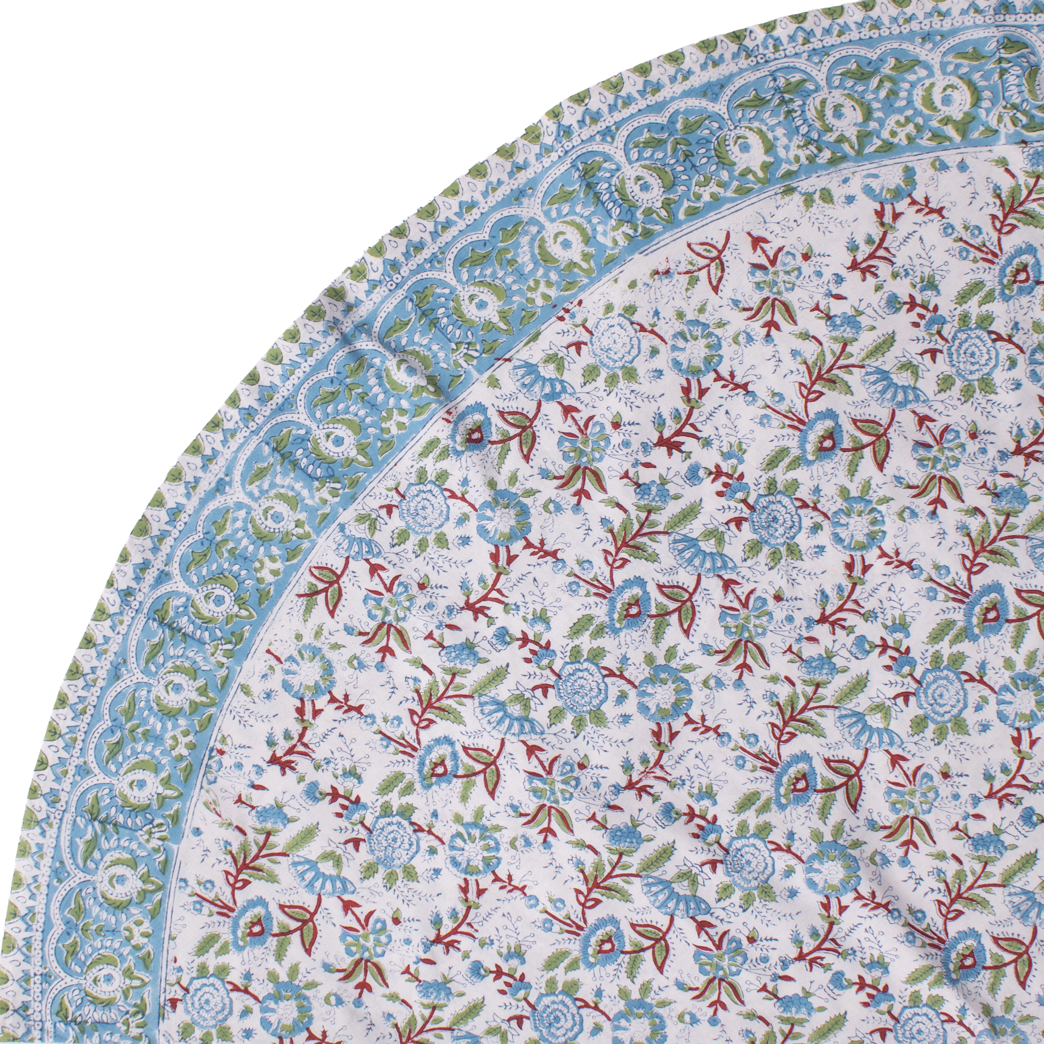 Kangra Blue Round Tablecloth
