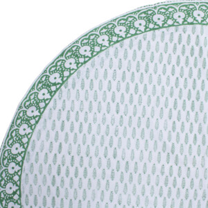 Green Fern Round Tablecloth